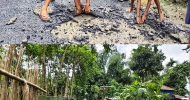 ধনিম্নমানের রাস্তার কাজের অভিযোগ,গ্রামবাসীদের বিক্ষোভে বন্ধ নির্মাণ!