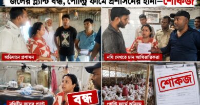 স্বাস্থ্য নিয়ে ছিনিমিনি? নথিহীন জল-পোল্ট্রি ব্যবসায় হাকিমপুরে প্রশাসনের হানায় বন্ধ ২ প্ল্যান্ট,শোকজ ফার্মকে