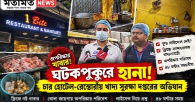 ঘটকপুকুরে চার হোটেল-রেস্তোরাঁয় খাদ্য সুরক্ষা দপ্তরের অভিযান,প্রশ্নের মুখে লাইসেন্স ও পরিচ্ছন্নতা